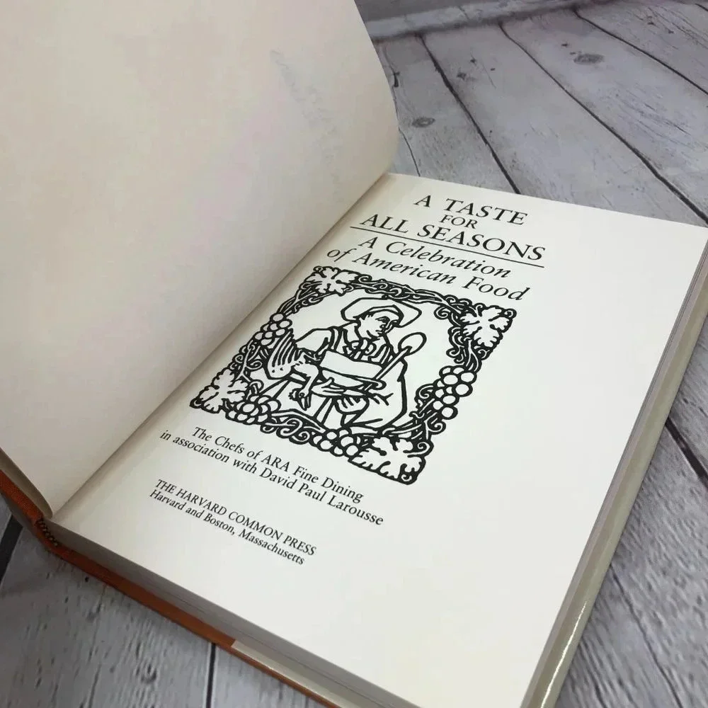 vintage cookbook a taste for all seasons 1990 autographed